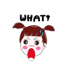 "V" pigtails baby（個別スタンプ：36）