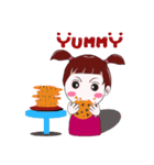 "V" pigtails baby（個別スタンプ：38）