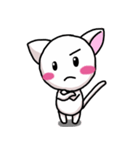 楽しい白猫（個別スタンプ：21）
