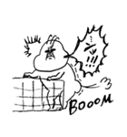 クールな赤ちゃんとシマシマ猫（個別スタンプ：18）