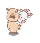 Piggo and Goaty（個別スタンプ：3）