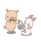 Piggo and Goaty（個別スタンプ：32）