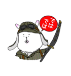 軍服うさぎ（個別スタンプ：3）