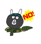 軍服うさぎ（個別スタンプ：5）
