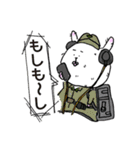 軍服うさぎ（個別スタンプ：6）