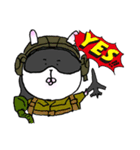 軍服うさぎ（個別スタンプ：9）