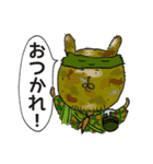 軍服うさぎ（個別スタンプ：12）