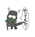 軍服うさぎ（個別スタンプ：16）