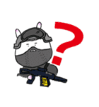 軍服うさぎ（個別スタンプ：18）
