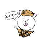 軍服うさぎ（個別スタンプ：20）