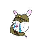 軍服うさぎ（個別スタンプ：31）