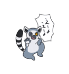 激しいワオキツネザル（個別スタンプ：7）