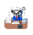 激しいワオキツネザル（個別スタンプ：11）