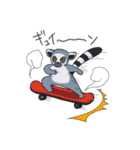 激しいワオキツネザル（個別スタンプ：33）