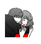 Manga couple in love 4（個別スタンプ：4）