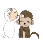 元気な猿（個別スタンプ：27）