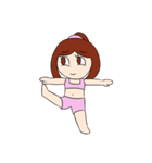 Aerobic Girl ＆ Yoga Lady（個別スタンプ：21）