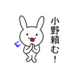 小野さんに使えるウサギ（個別スタンプ：4）