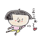 緩い控えめな日本のおかっぱ（個別スタンプ：3）