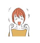 ショートカットな女子（個別スタンプ：20）
