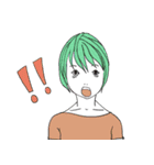 ショートカットな女子（個別スタンプ：23）