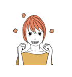 ショートカットな女子（個別スタンプ：27）