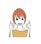 ショートカットな女子（個別スタンプ：28）