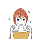 ショートカットな女子（個別スタンプ：31）