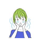 ショートカットな女子（個別スタンプ：35）