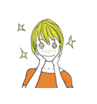 ショートカットな女子（個別スタンプ：36）