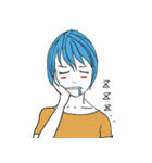 ショートカットな女子（個別スタンプ：40）