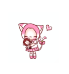 Pink Ling Cat（個別スタンプ：32）