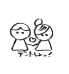 筆でいたずら書き（個別スタンプ：21）