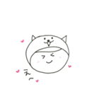 W Face！ 日々、かぶりもの（個別スタンプ：35）