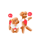 トイプードル コナとレイニ（個別スタンプ：24）