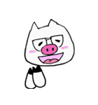 白ブタメガネさん（個別スタンプ：4）