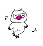 白ブタメガネさん（個別スタンプ：5）
