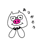 白ブタメガネさん（個別スタンプ：6）