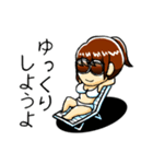 夏に使える水着女子スタンプ（個別スタンプ：10）