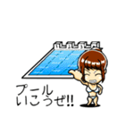 夏に使える水着女子スタンプ（個別スタンプ：18）