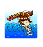夏に使える水着女子スタンプ（個別スタンプ：21）