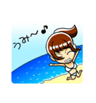 夏に使える水着女子スタンプ（個別スタンプ：35）
