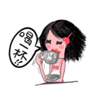 Day mood of Mifin little girl（個別スタンプ：40）