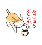 ゆるい茶白ねこ~カフェ編~（個別スタンプ：4）