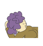Women have purple hair（個別スタンプ：13）