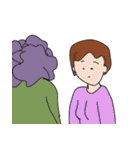 Women have purple hair（個別スタンプ：17）