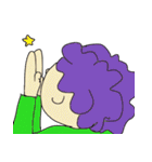 Women have purple hair（個別スタンプ：23）