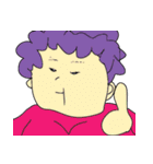 Women have purple hair（個別スタンプ：39）