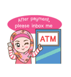 Hijab Girl Online Shop (Cute Seller) Eng（個別スタンプ：25）