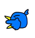 くちばしの黄色い青い鳥 4 <シンプル>（個別スタンプ：9）